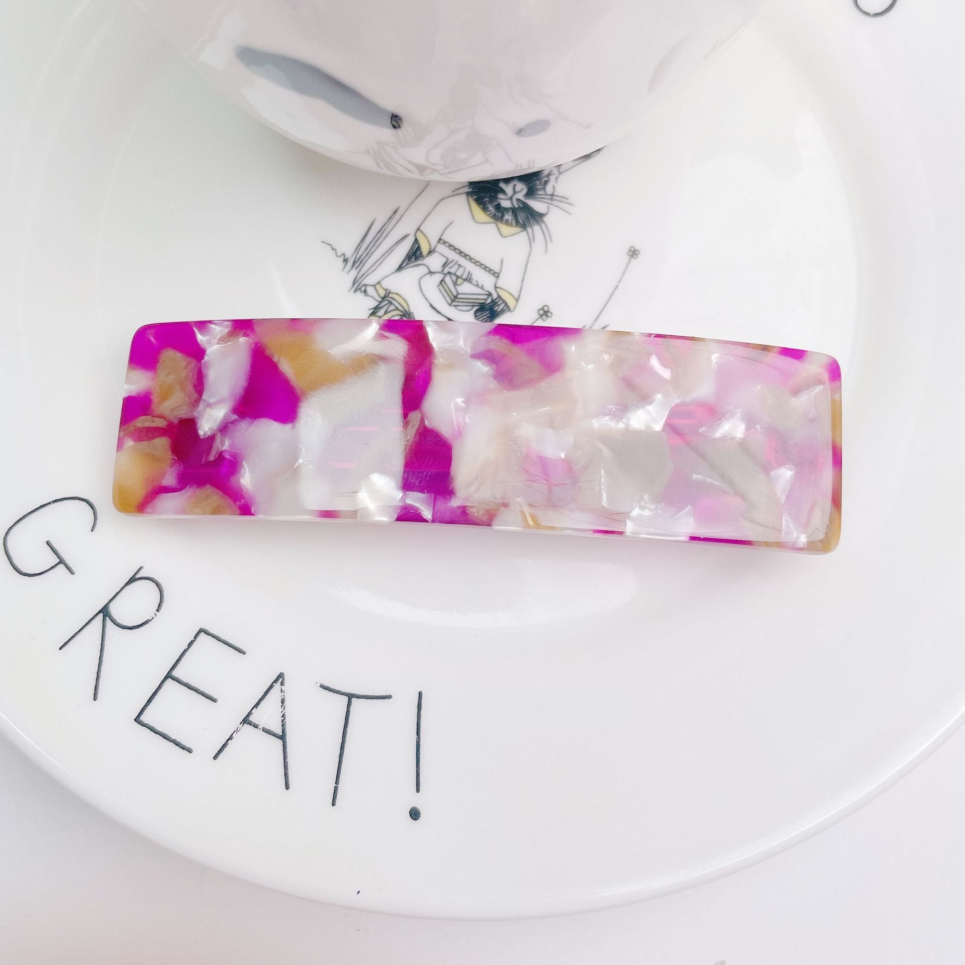 Wholesale Temperament Simple Hair Accessory Horizontal Clip One-line Rectangular Versatile Spring Clip